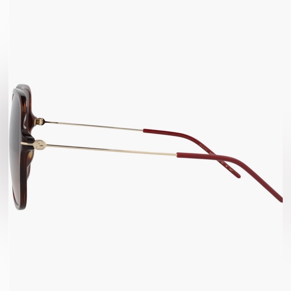GUCCI 60MM OVERSIZE SUNGLASSES NWT $550 —ICONIC TORTOISE STATEMENT LUXE SHADES - Picture 4 of 13